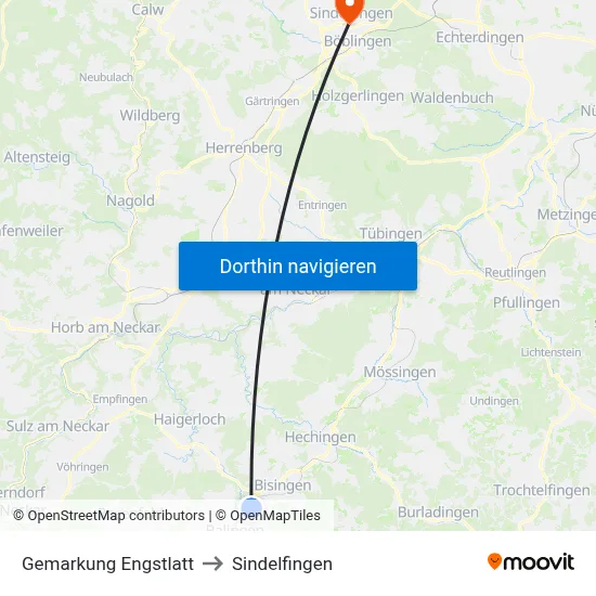 Gemarkung Engstlatt to Sindelfingen map