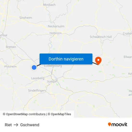 Riet to Gschwend map