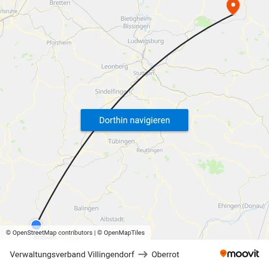 Verwaltungsverband Villingendorf to Oberrot map