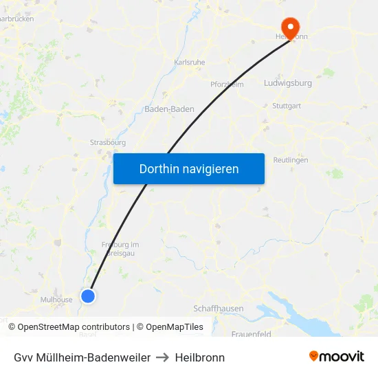 Gvv Müllheim-Badenweiler to Heilbronn map