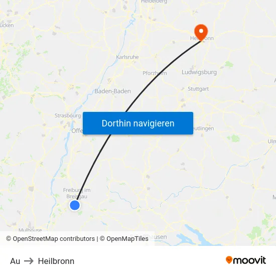 Au to Heilbronn map