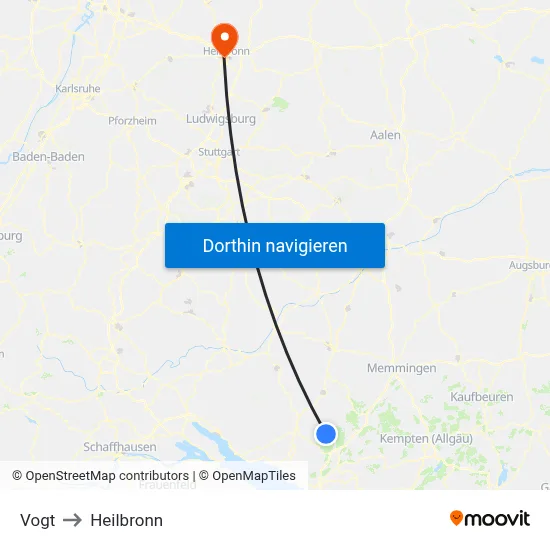 Vogt to Heilbronn map