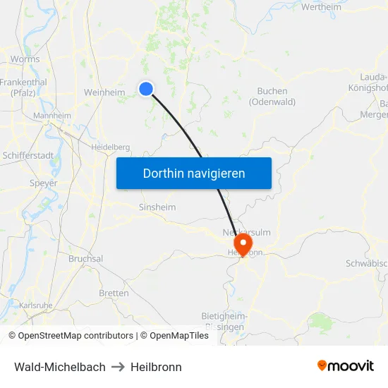 Wald-Michelbach to Heilbronn map