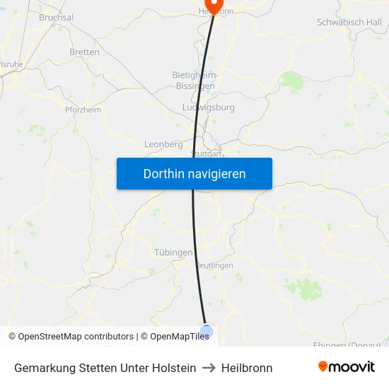 Gemarkung Stetten Unter Holstein to Heilbronn map