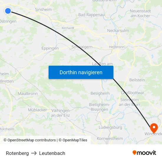 Rotenberg to Leutenbach map