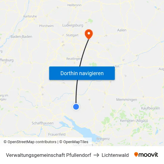 Verwaltungsgemeinschaft Pfullendorf to Lichtenwald map