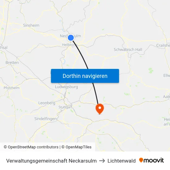 Verwaltungsgemeinschaft Neckarsulm to Lichtenwald map