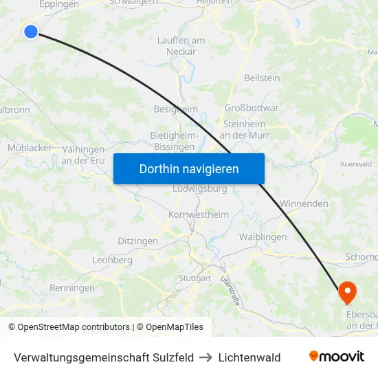 Verwaltungsgemeinschaft Sulzfeld to Lichtenwald map