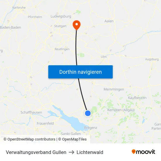 Verwaltungsverband Gullen to Lichtenwald map