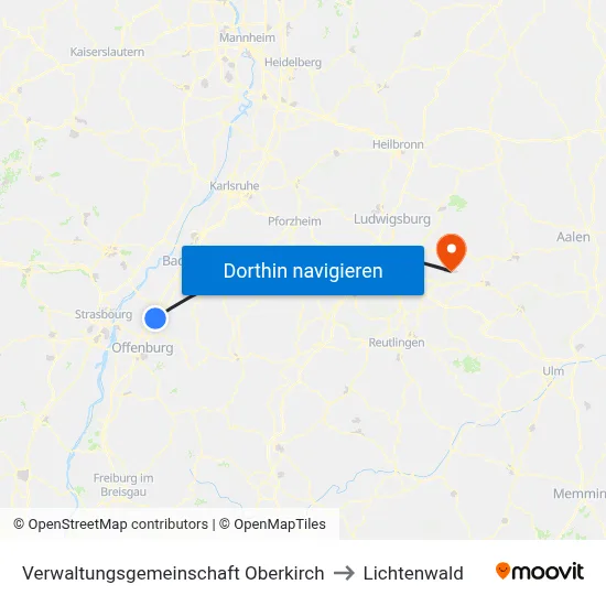 Verwaltungsgemeinschaft Oberkirch to Lichtenwald map