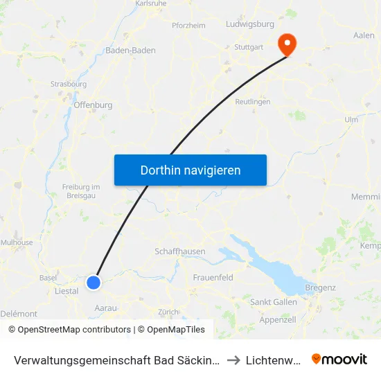 Verwaltungsgemeinschaft Bad Säckingen to Lichtenwald map