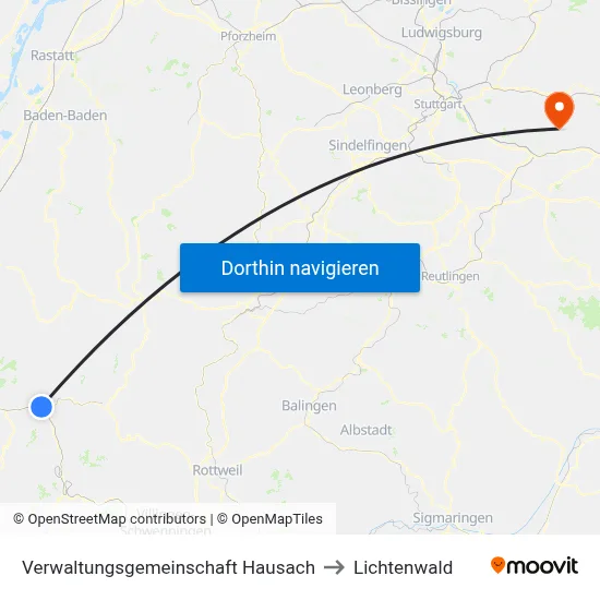 Verwaltungsgemeinschaft Hausach to Lichtenwald map