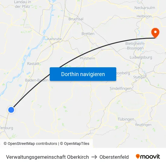 Verwaltungsgemeinschaft Oberkirch to Oberstenfeld map