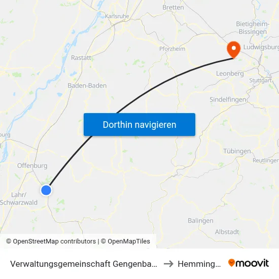 Verwaltungsgemeinschaft Gengenbach to Hemmingen map