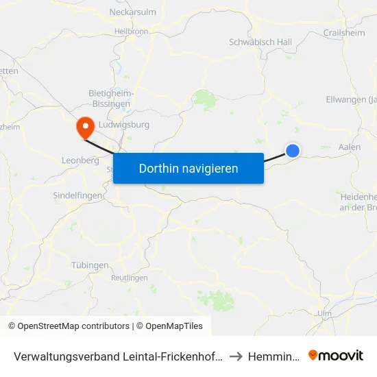 Verwaltungsverband Leintal-Frickenhofer Höhe to Hemmingen map