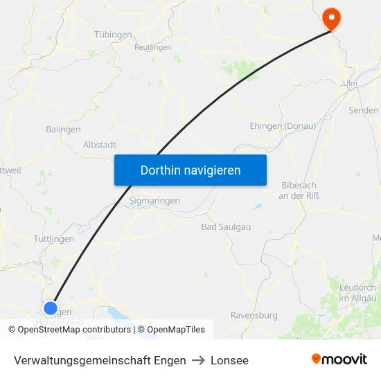 Verwaltungsgemeinschaft Engen to Lonsee map