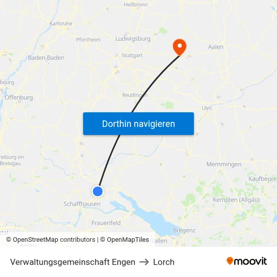 Verwaltungsgemeinschaft Engen to Lorch map