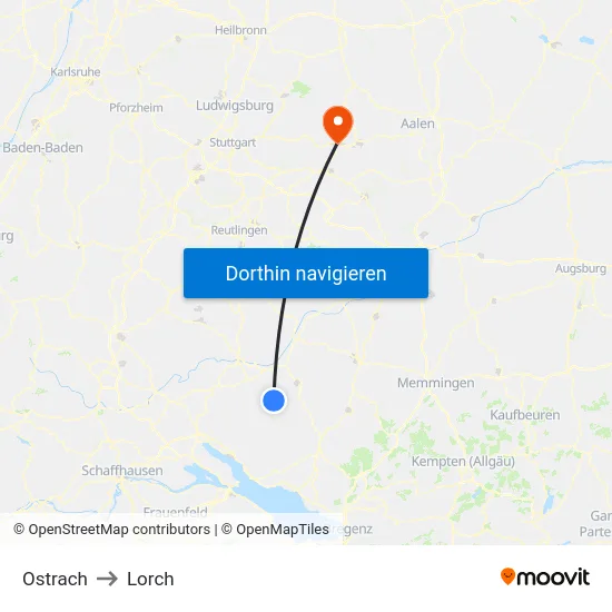 Ostrach to Lorch map
