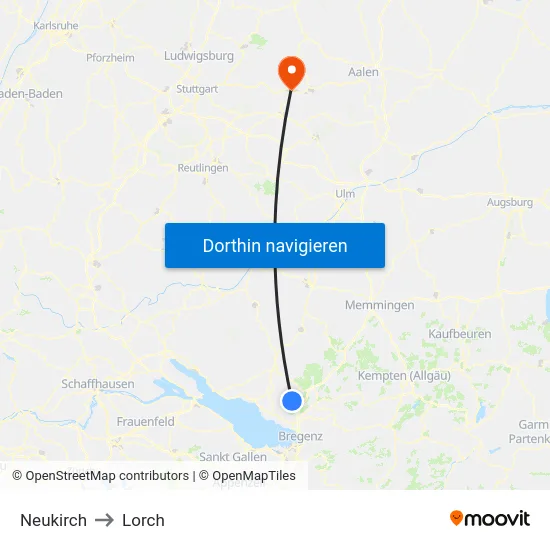 Neukirch to Lorch map