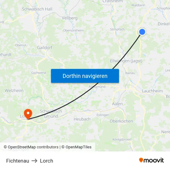 Fichtenau to Lorch map
