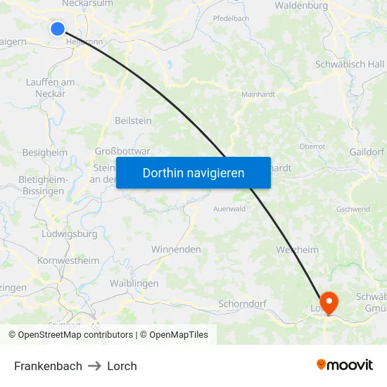 Frankenbach to Lorch map