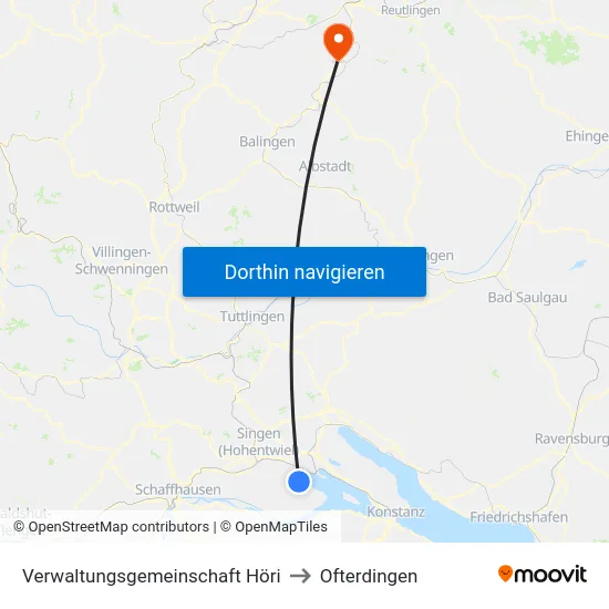 Verwaltungsgemeinschaft Höri to Ofterdingen map