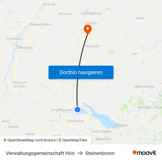 Verwaltungsgemeinschaft Höri to Steinenbronn map