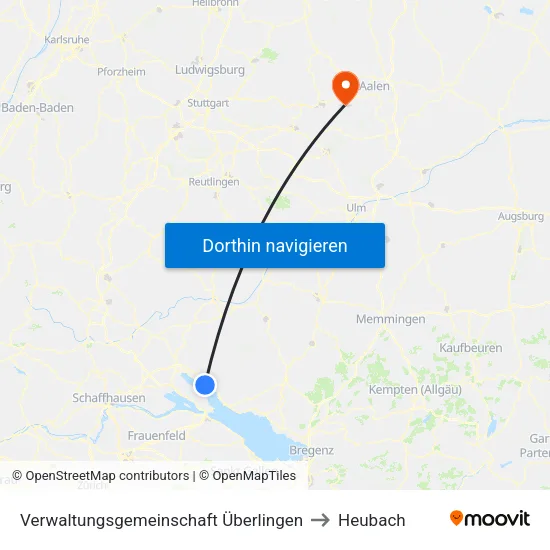 Verwaltungsgemeinschaft Überlingen to Heubach map