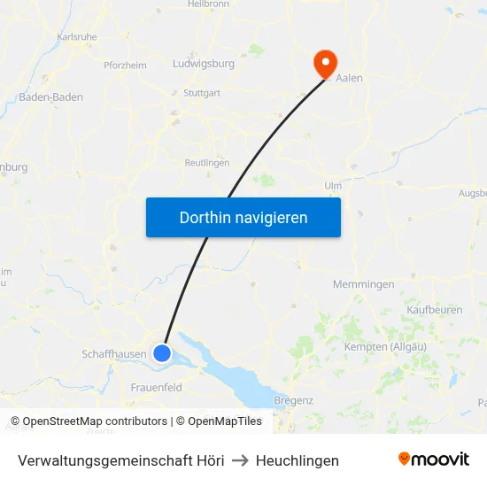 Verwaltungsgemeinschaft Höri to Heuchlingen map