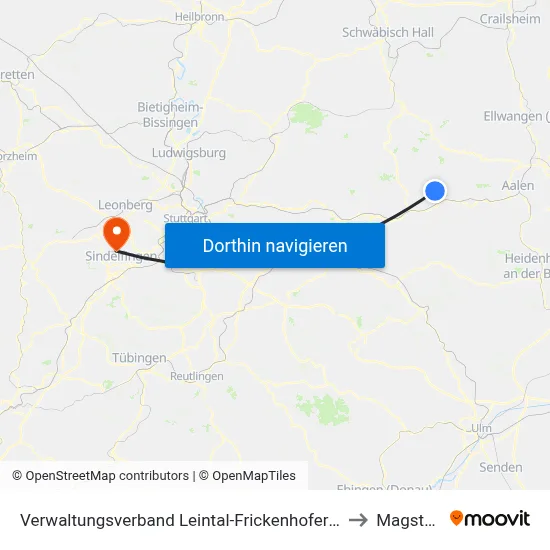 Verwaltungsverband Leintal-Frickenhofer Höhe to Magstadt map