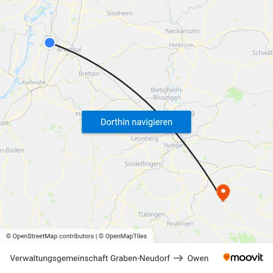Verwaltungsgemeinschaft Graben-Neudorf to Owen map