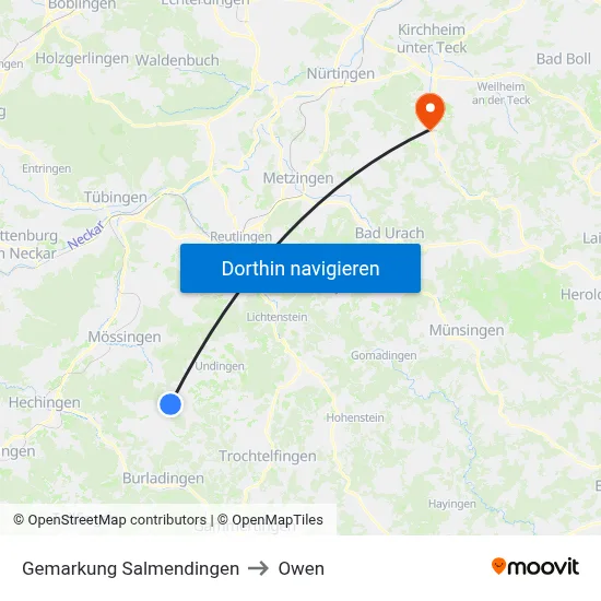 Gemarkung Salmendingen to Owen map