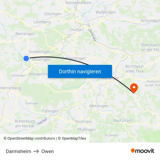 Darmsheim to Owen map