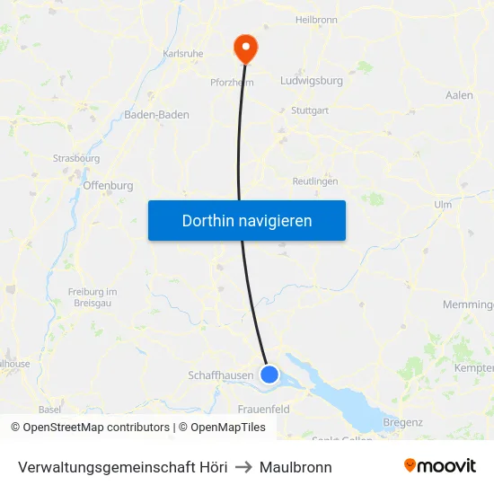Verwaltungsgemeinschaft Höri to Maulbronn map