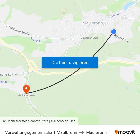 Verwaltungsgemeinschaft Maulbronn to Maulbronn map