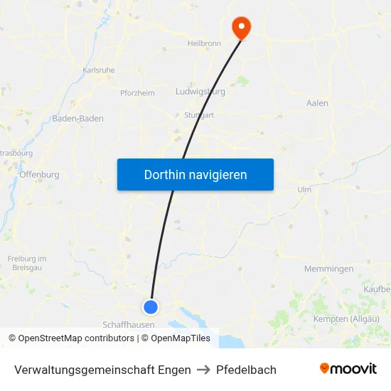 Verwaltungsgemeinschaft Engen to Pfedelbach map