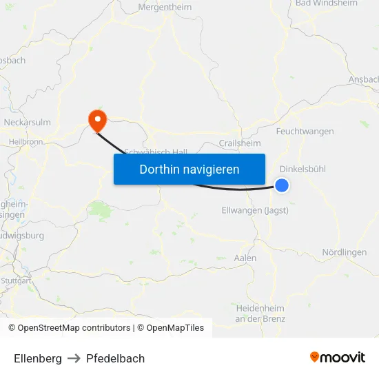 Ellenberg to Pfedelbach map