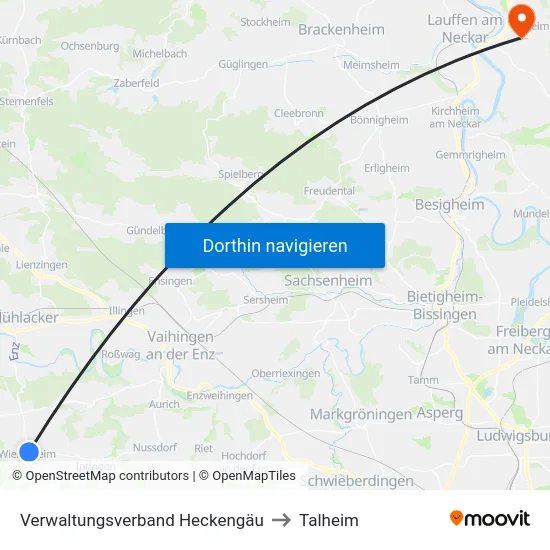 Verwaltungsverband Heckengäu to Talheim map