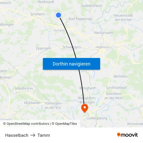 Hasselbach to Tamm map