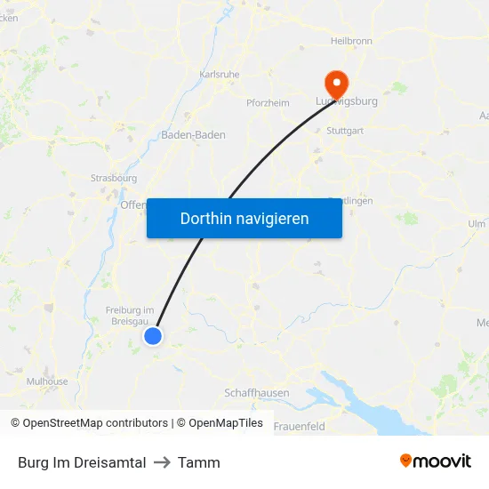 Burg Im Dreisamtal to Tamm map