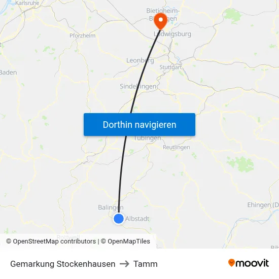 Gemarkung Stockenhausen to Tamm map