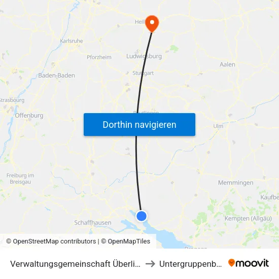 Verwaltungsgemeinschaft Überlingen to Untergruppenbach map