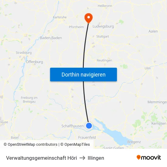 Verwaltungsgemeinschaft Höri to Illingen map