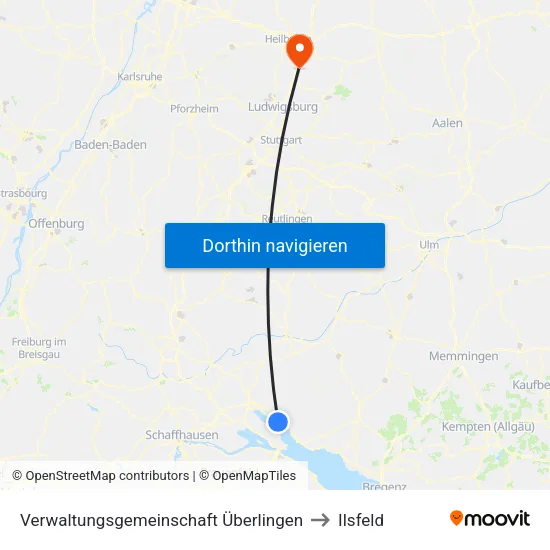 Verwaltungsgemeinschaft Überlingen to Ilsfeld map