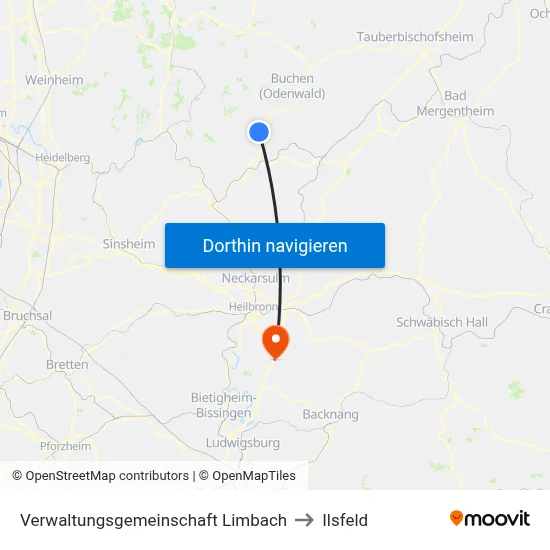 Verwaltungsgemeinschaft Limbach to Ilsfeld map