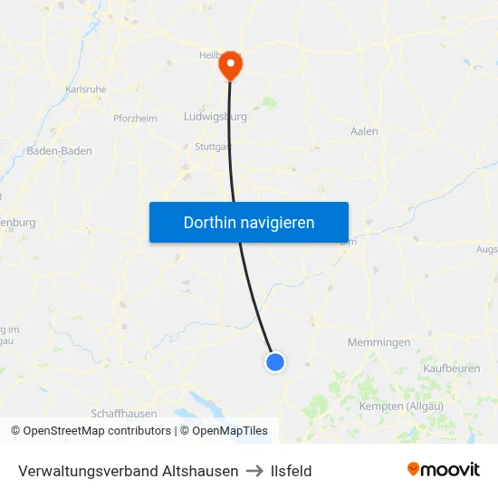Verwaltungsverband Altshausen to Ilsfeld map