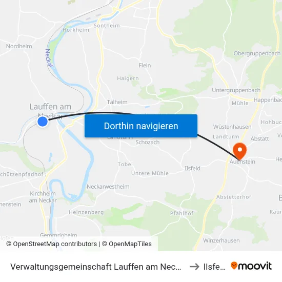 Verwaltungsgemeinschaft Lauffen am Neckar to Ilsfeld map