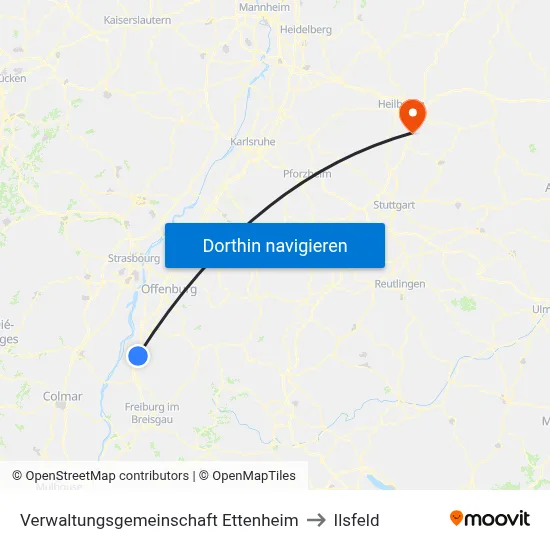 Verwaltungsgemeinschaft Ettenheim to Ilsfeld map