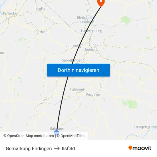 Gemarkung Endingen to Ilsfeld map