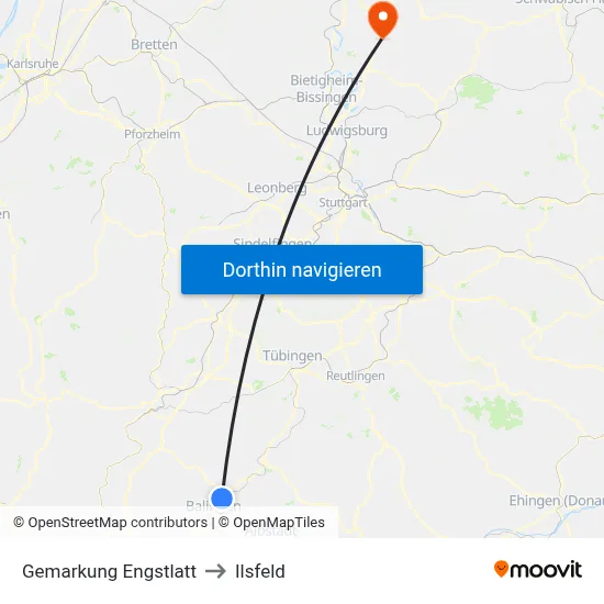 Gemarkung Engstlatt to Ilsfeld map